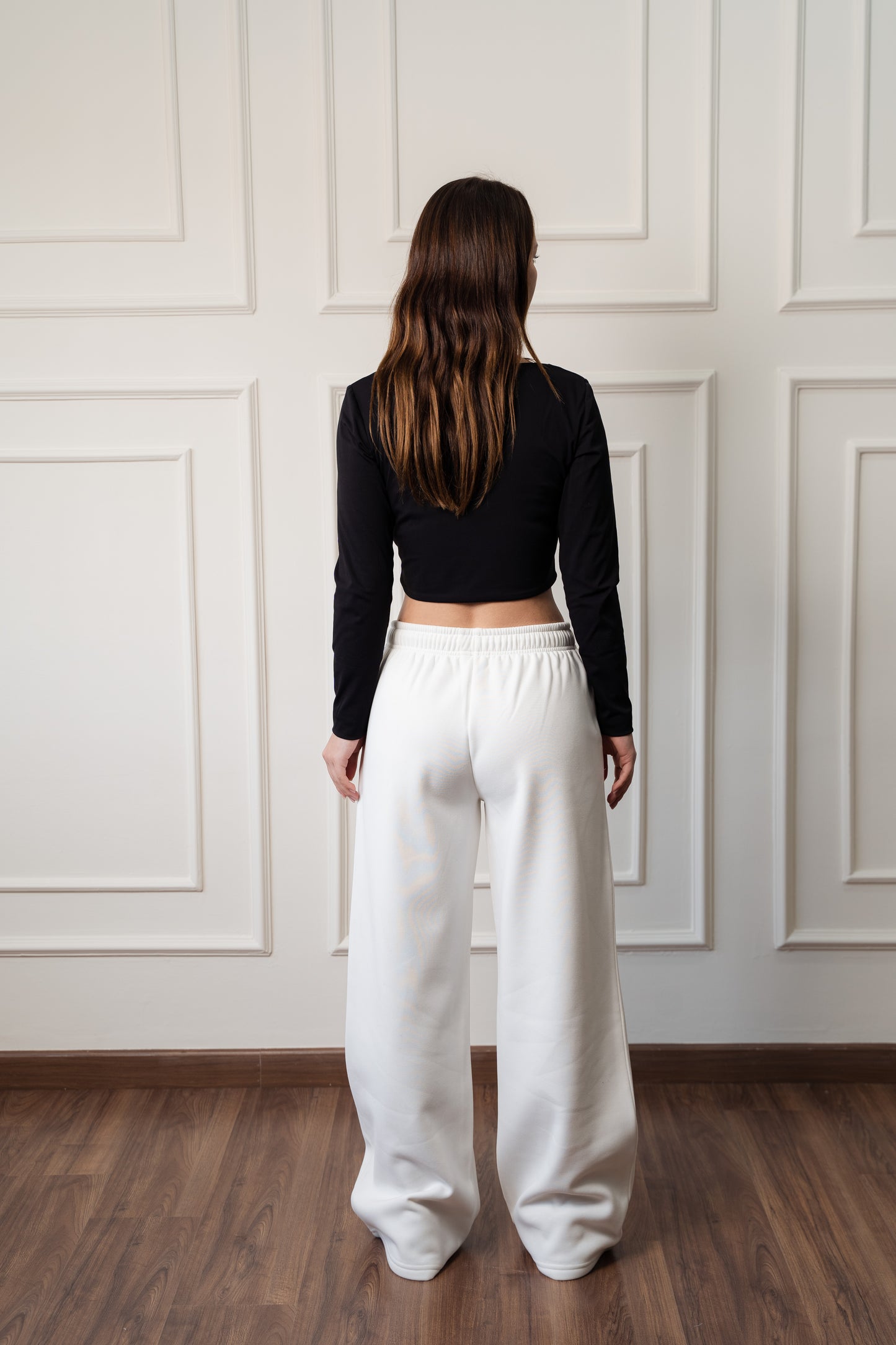 Wide-Leg Sweatpants In Fleece |Off White