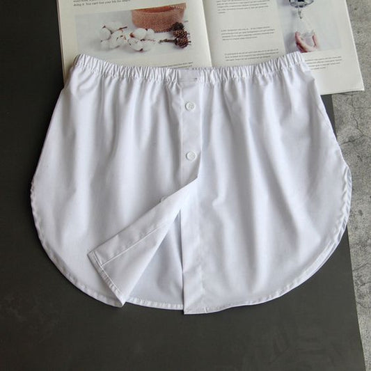 Shirt Skirt Extender In White