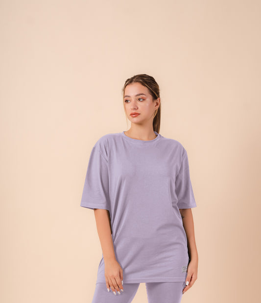 Active Cotton T-Shirt In Lilac