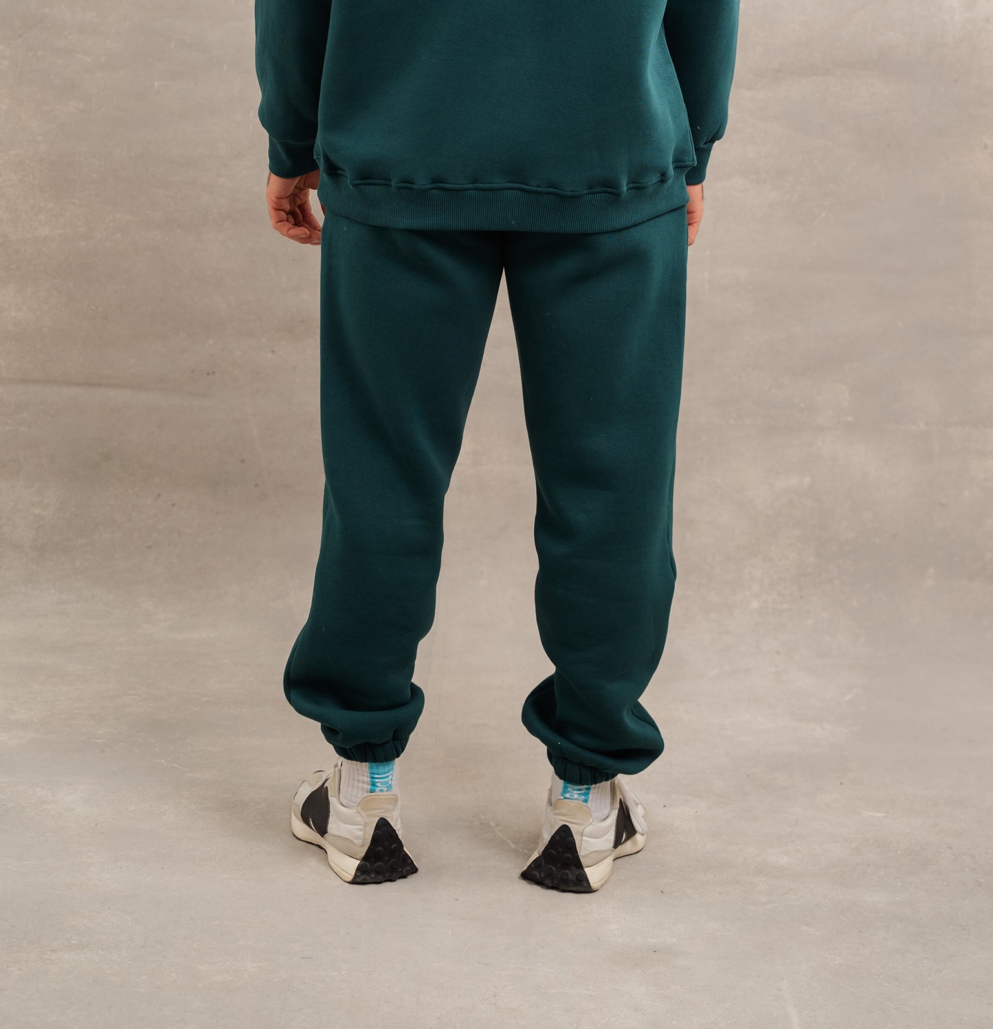 Men Basic Fleece Sweatpants In Teal