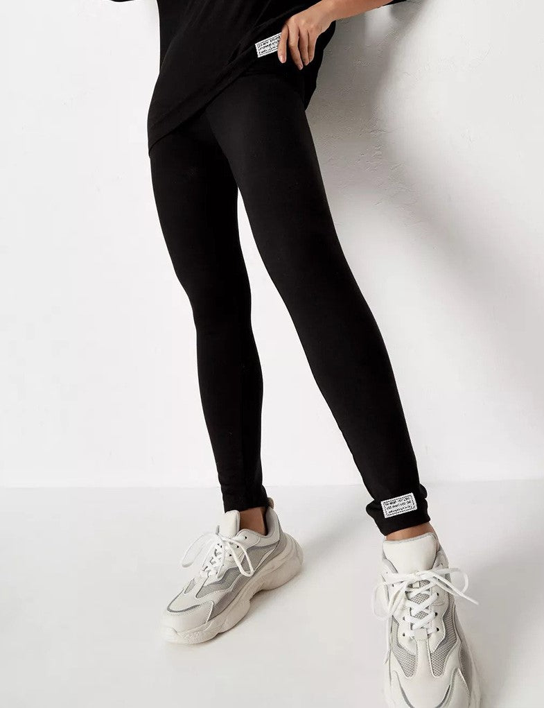 Active Legging In Cotton | Black