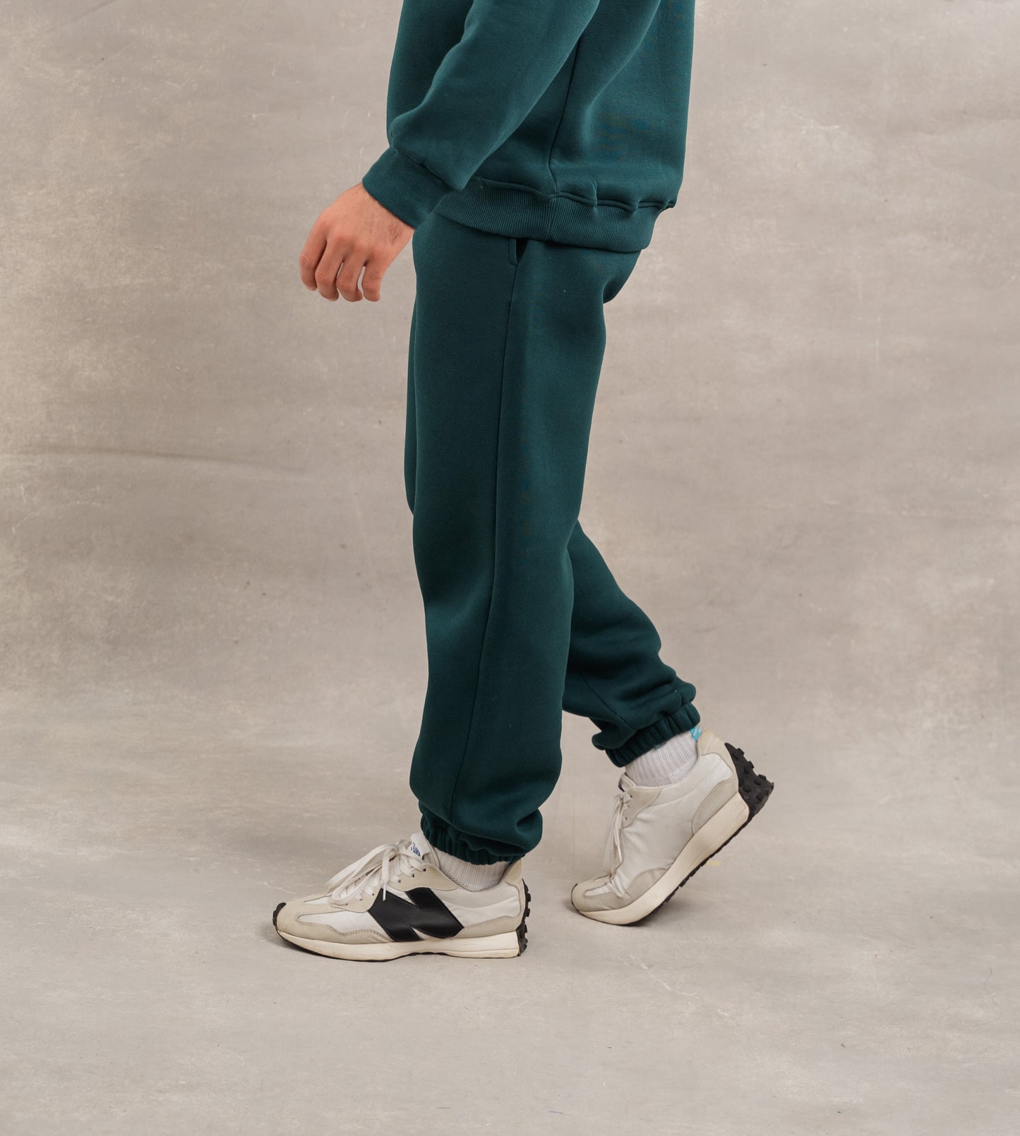 Men Basic Fleece Sweatpants In Teal