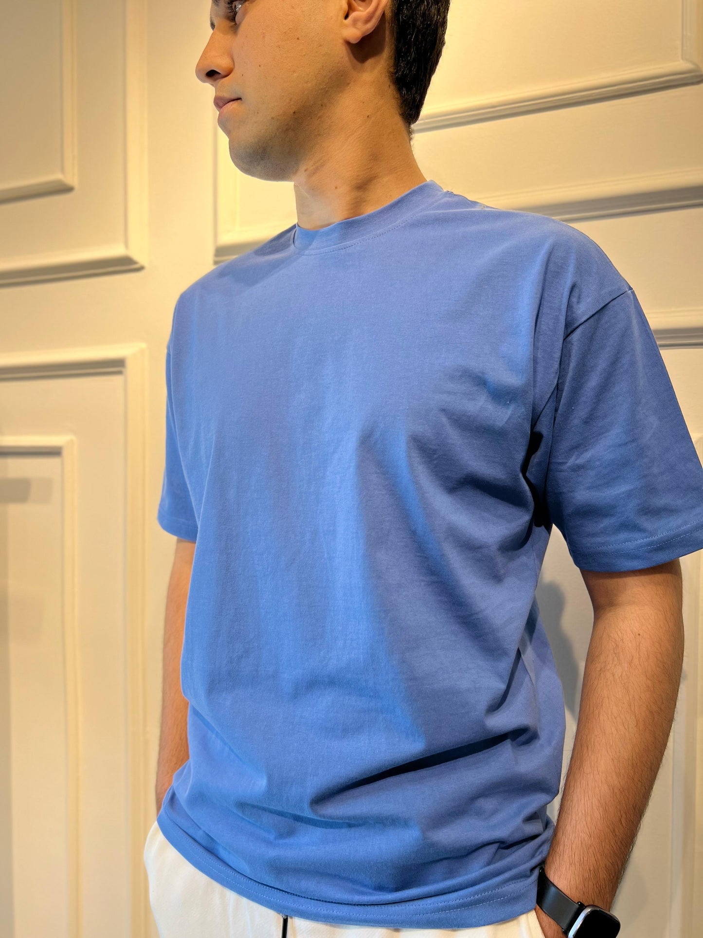 Men Basic T-Shirt In Blue