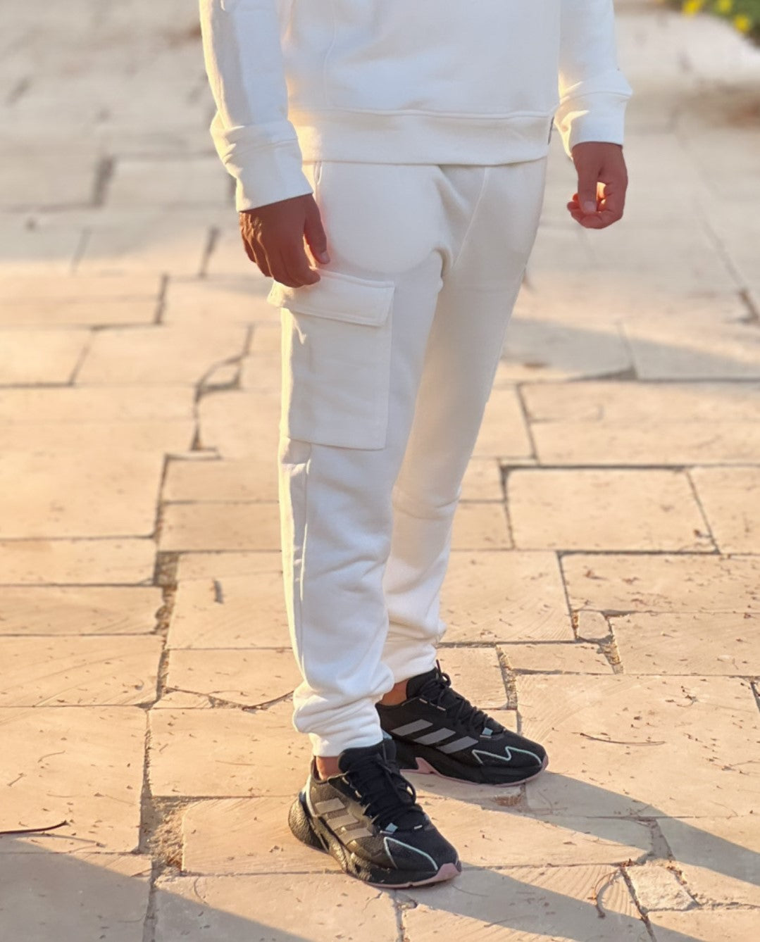 Cotton Cargo Pants In Off-White