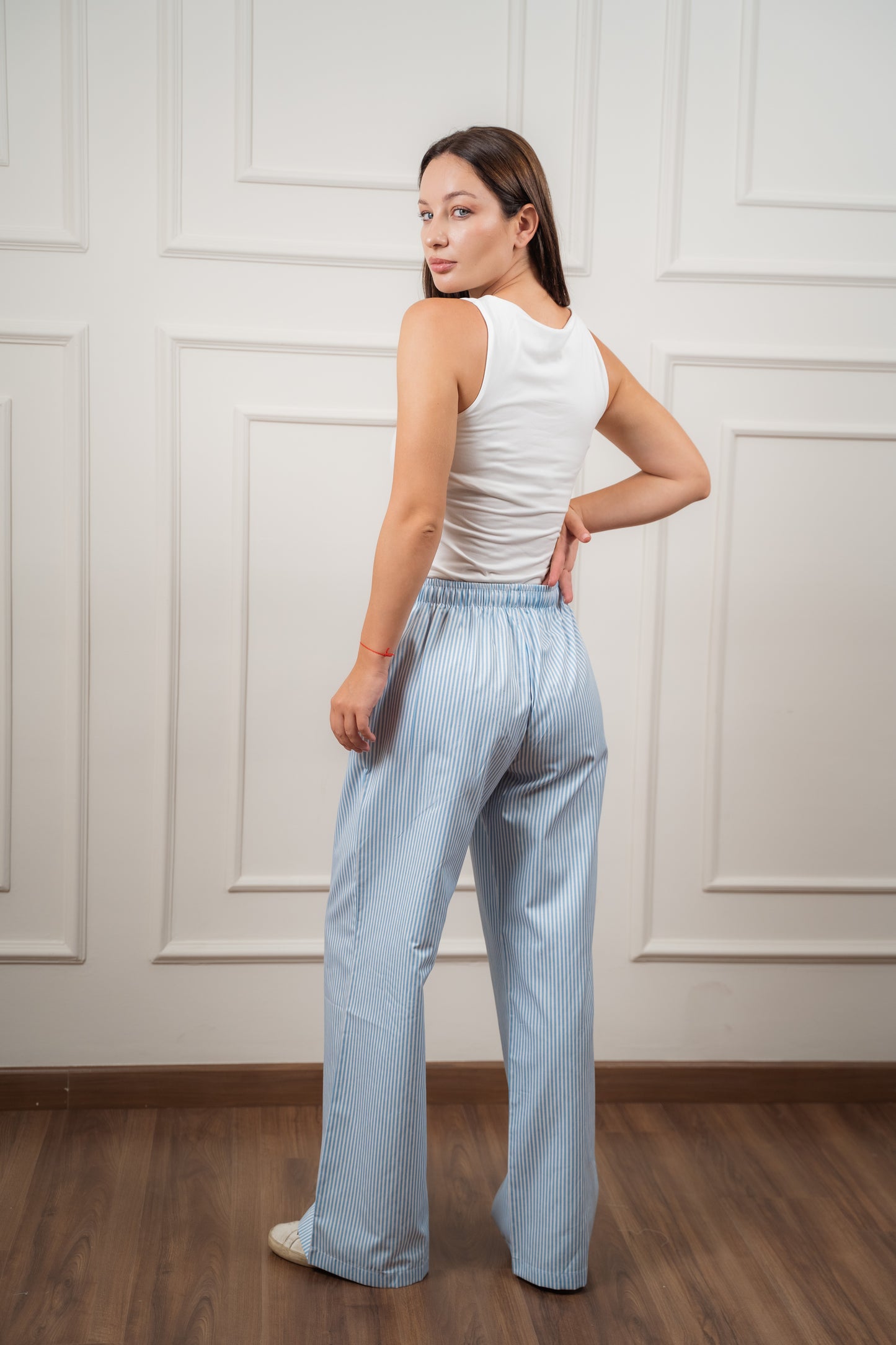 Straight-Leg Striped Trousers