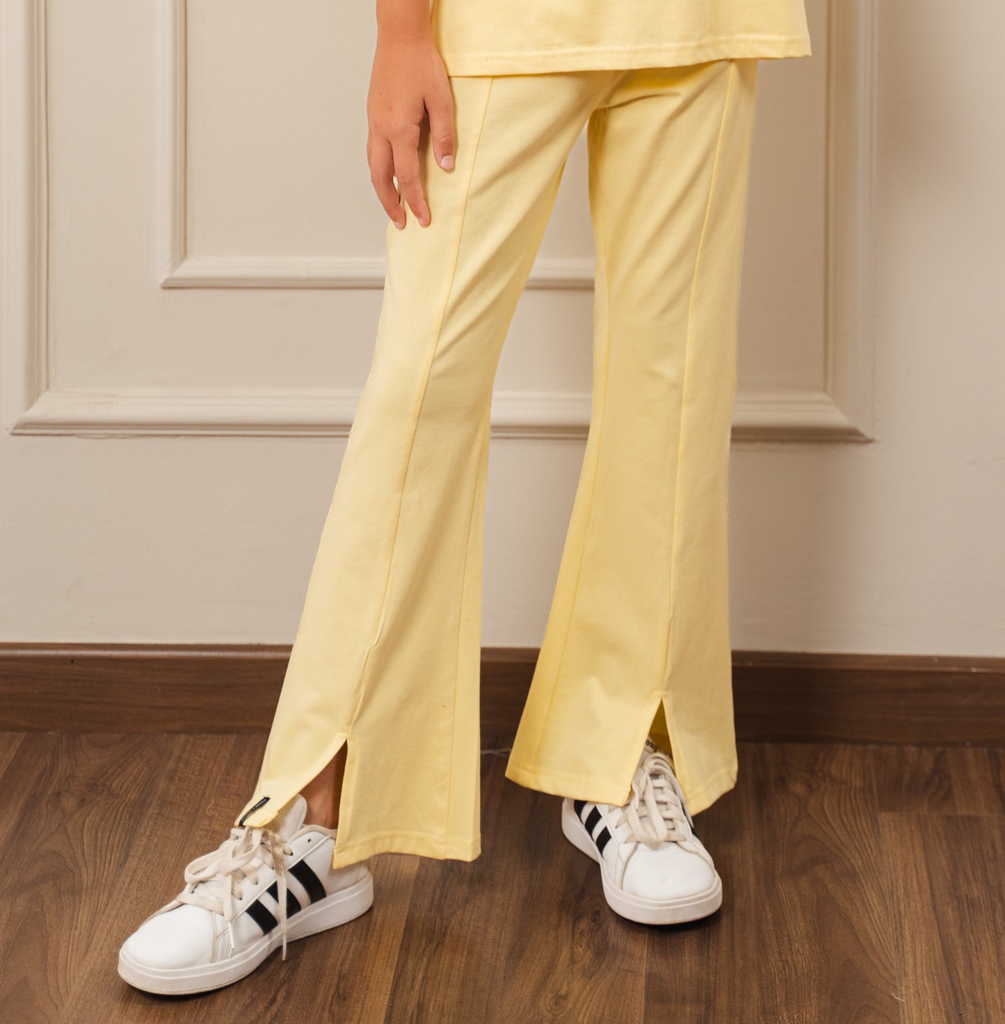 Girls Flare Pants l Yellow