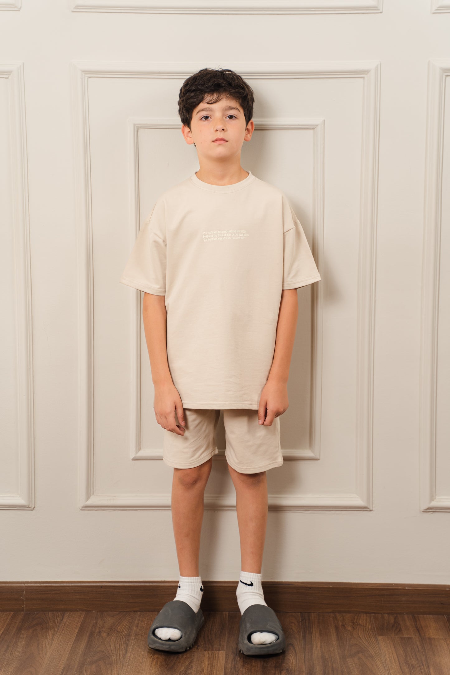 Kids Everyday Shorts Set l Beige