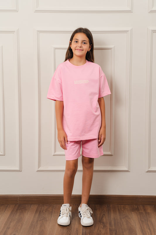 Kids Everyday Shorts Set l Pink