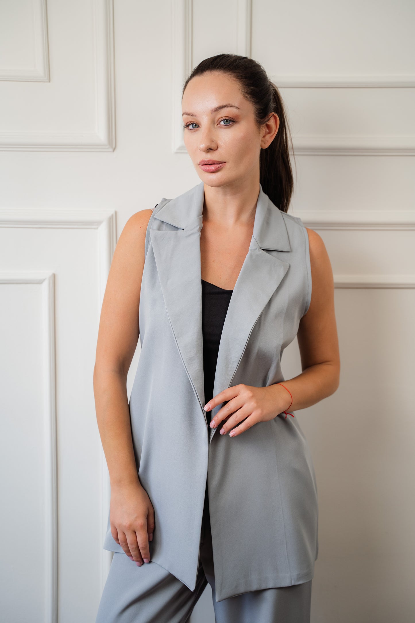 Kyla Vest In Gray