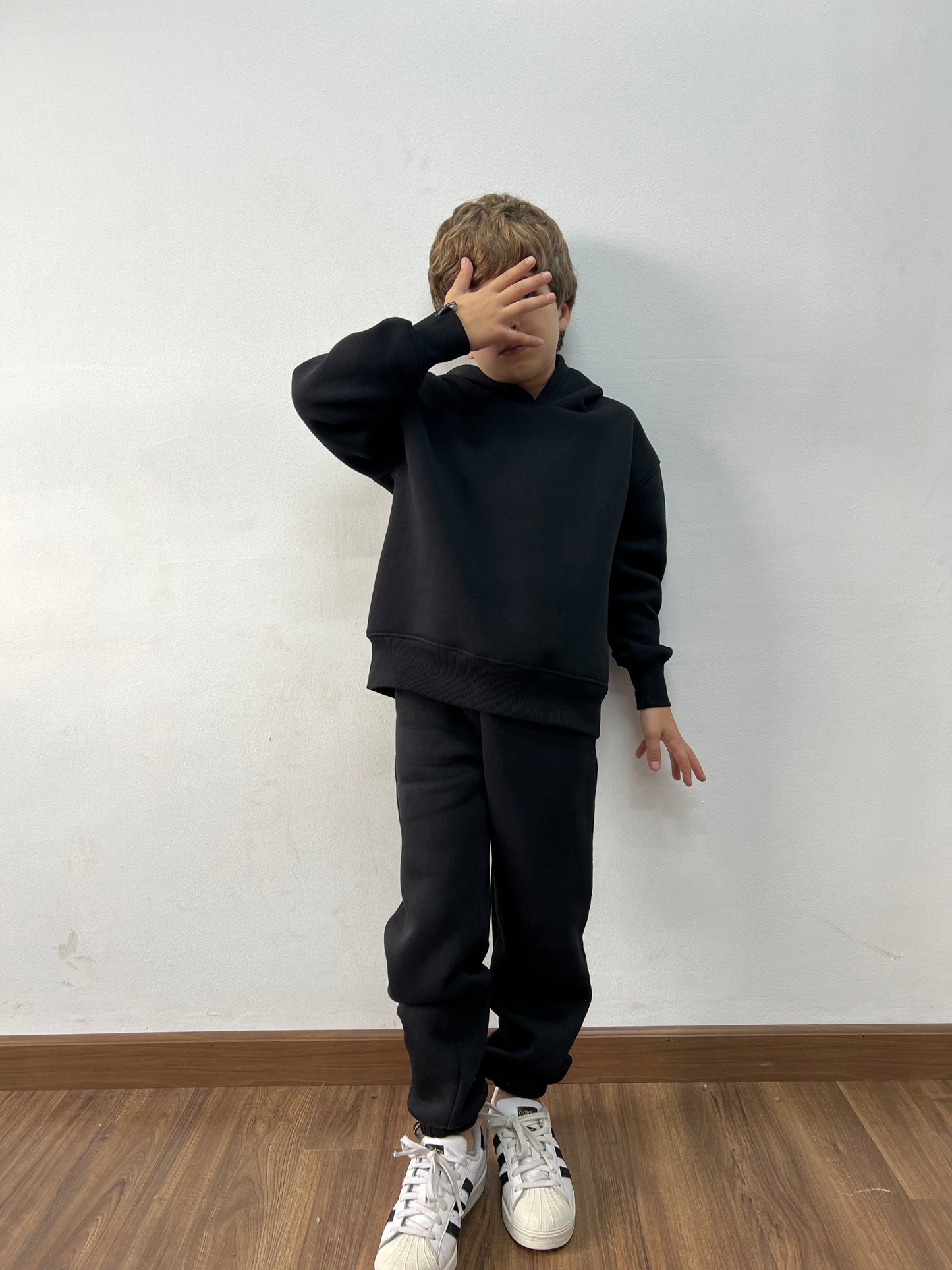 All In Black Kids Tracksuit