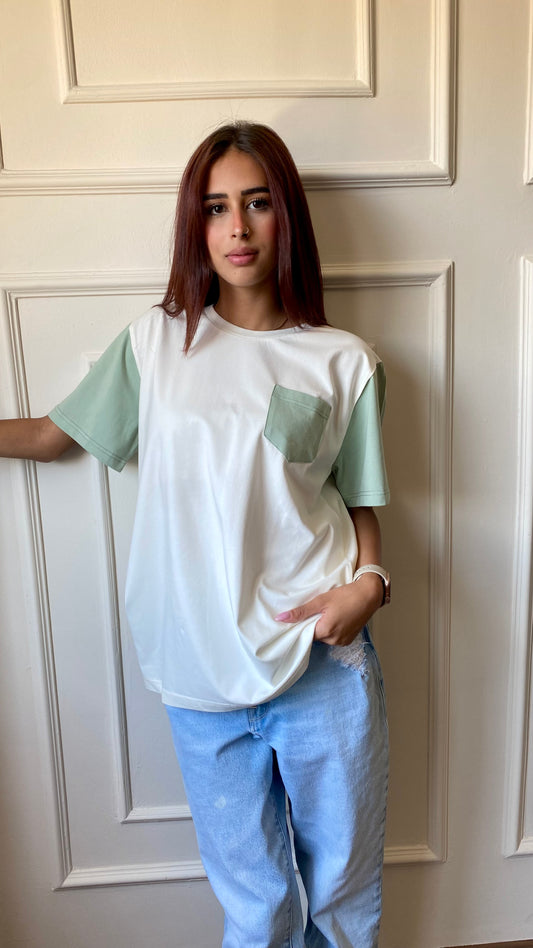 Block Color T-Shirt In Mint