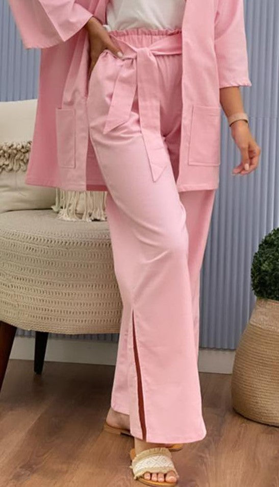 Linen Pants In Pink