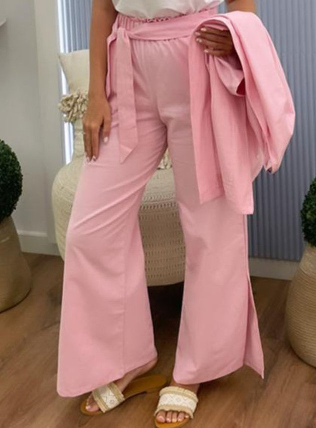 Linen Pants In Pink