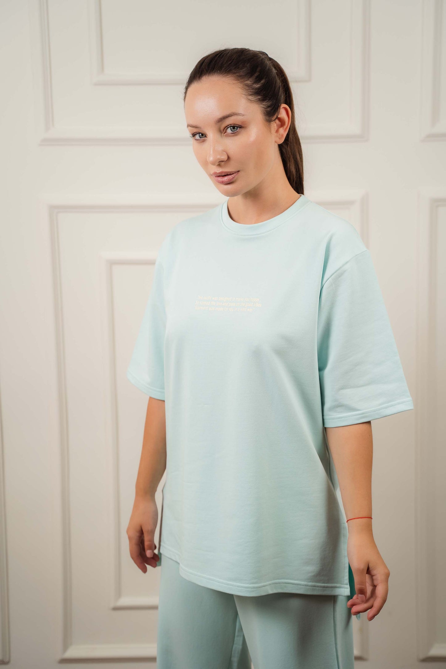 Cotton Everyday T-Shirt In Baby-Blue