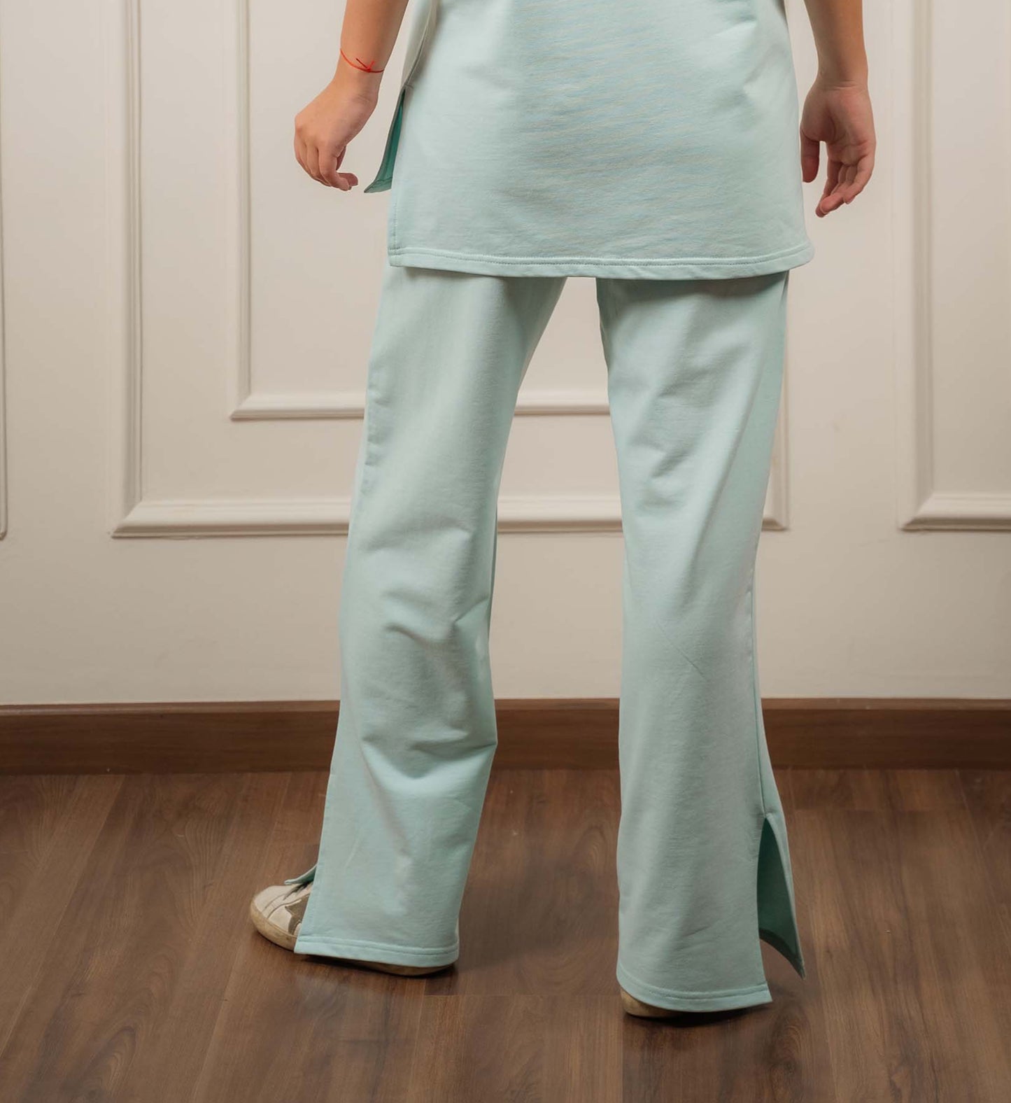 Cotton Everyday Pants In Baby-Blue