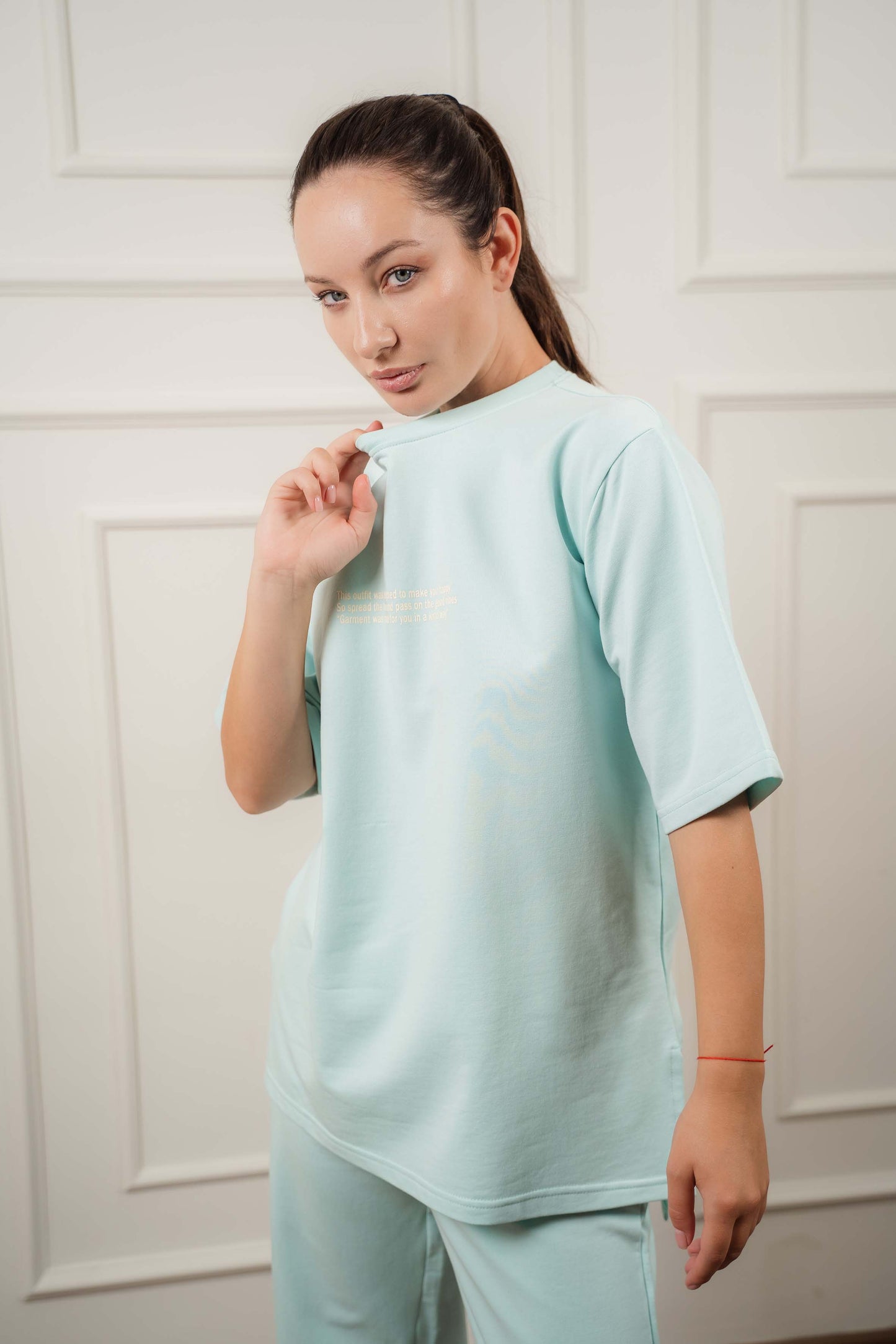 Cotton Everyday T-Shirt In Baby-Blue