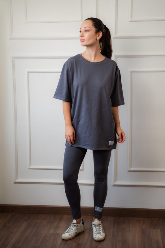 Cotton Gray Legging Set