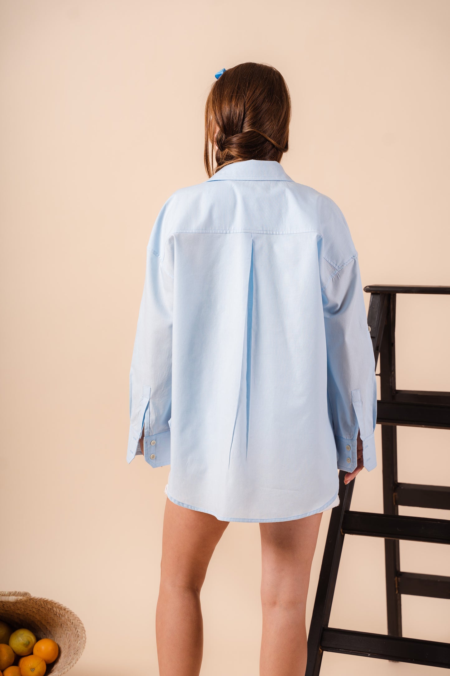 Oversized Basic Shirt l Baby-Blue