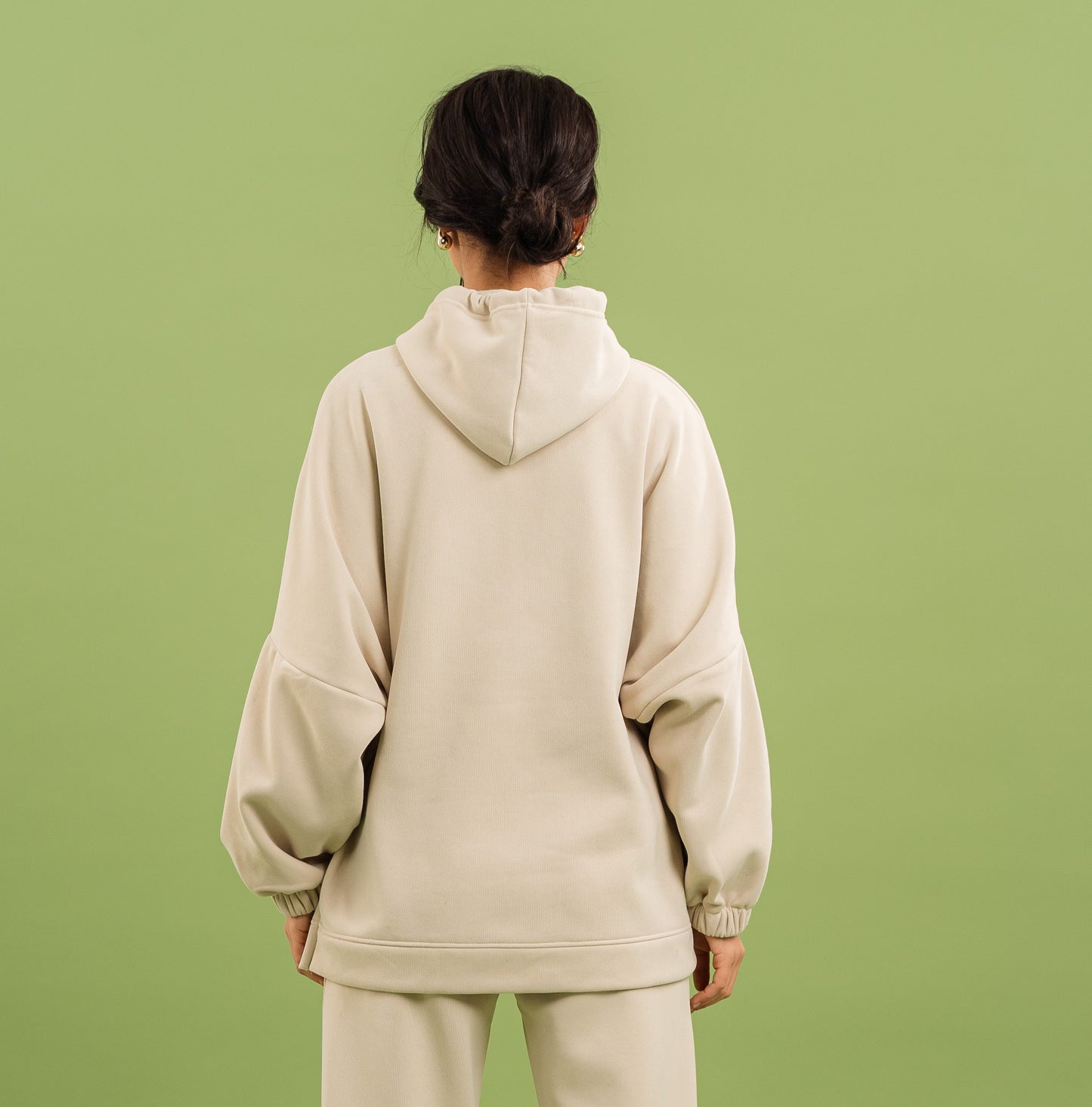 Comfy Hoodie In Fleece| Beige