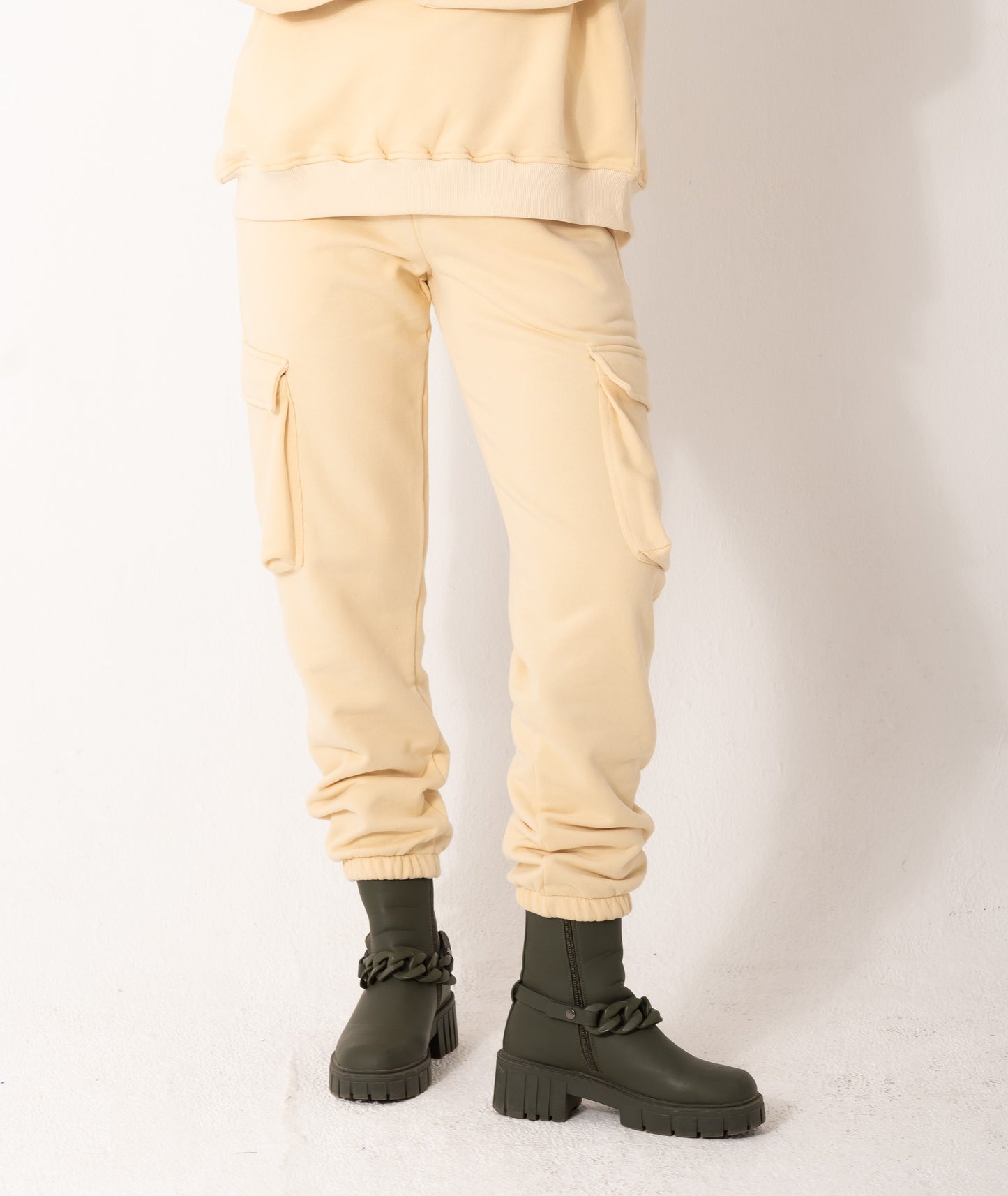 Cargo Sweatpants In Beige