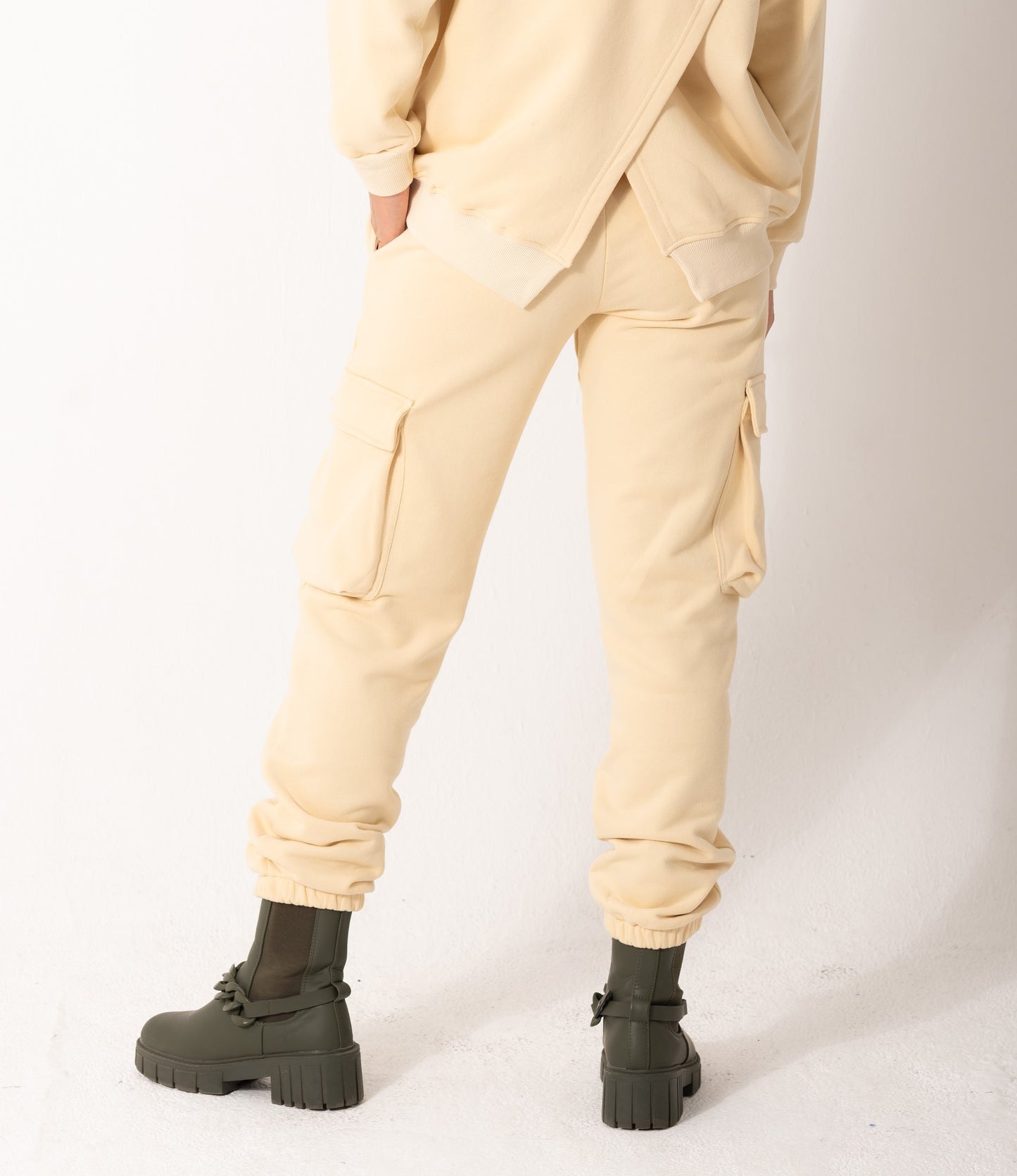 Cargo Sweatpants In Beige