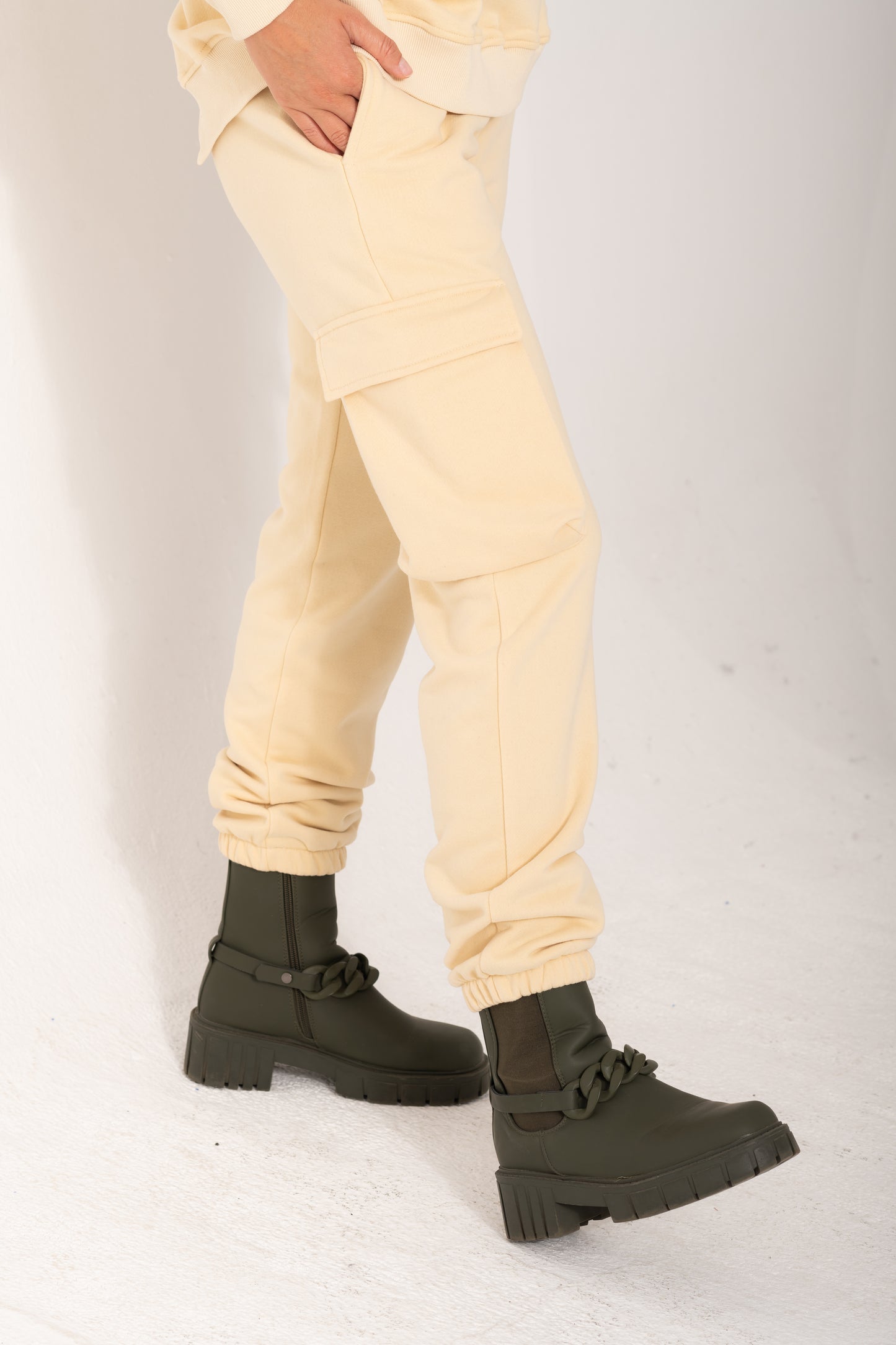 Cargo Sweatpants In Beige