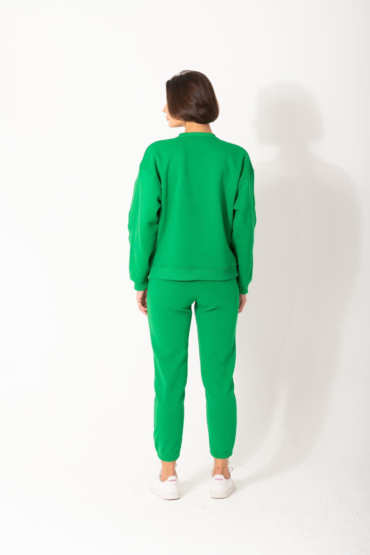 Ruffled Sleeves Tracksuit In Green