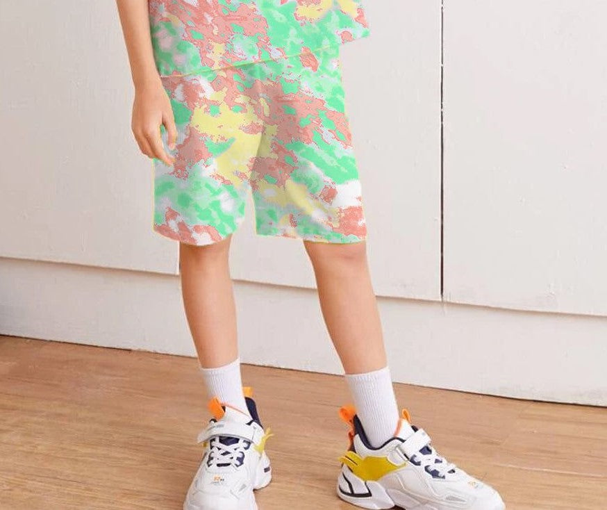 Tie Dye Kids Short In Orange