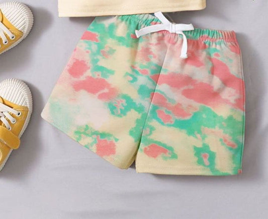 Tie Dye Kids Short In Orange