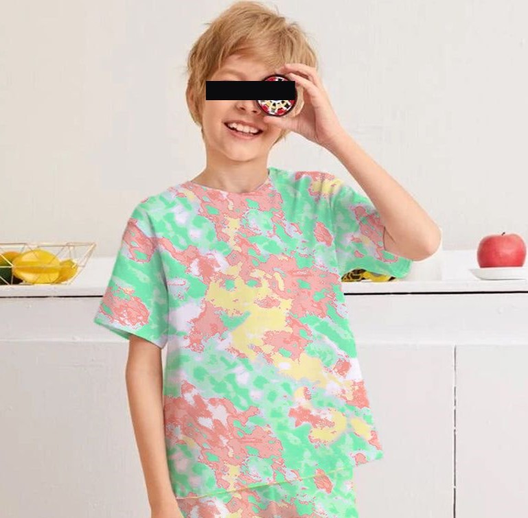 Tie Dye Kids T-Shirt In Orange