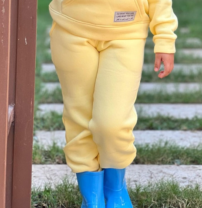 Basic Sweatpants For Kids In Yellow