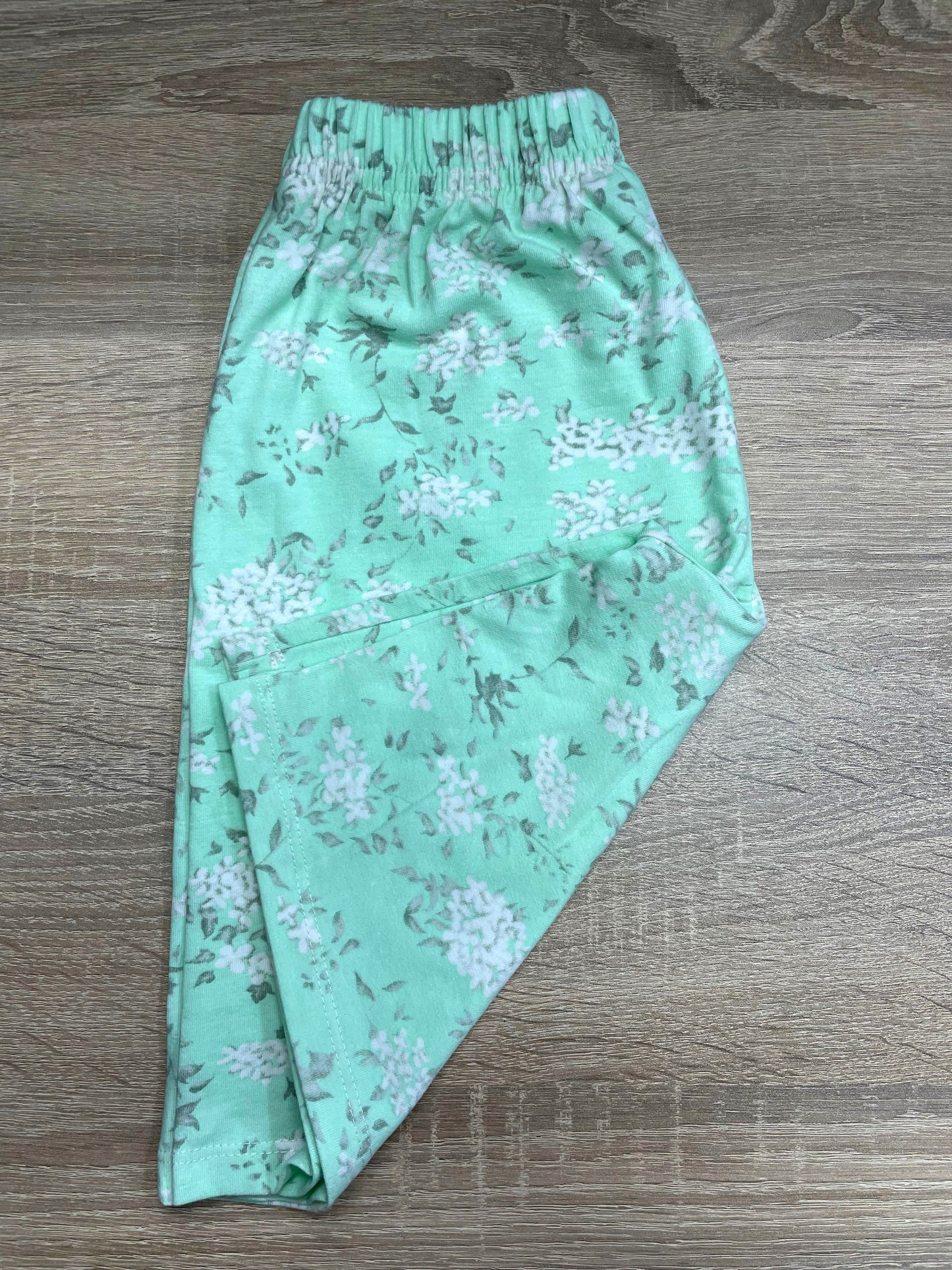 Kids Cotton Short In Mint Green