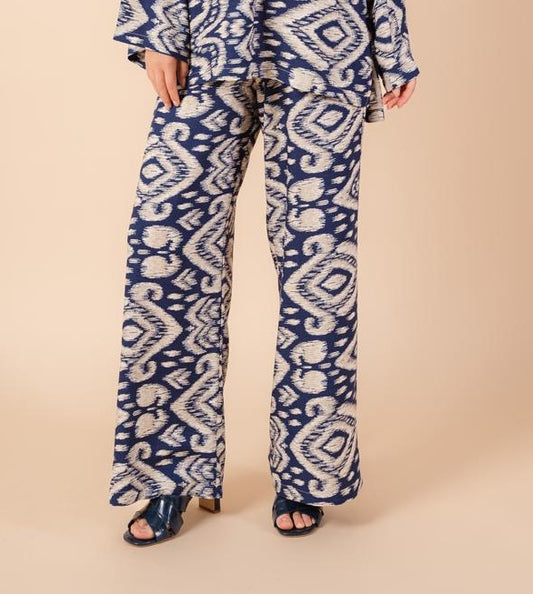 Printed Summer Pants I Blue