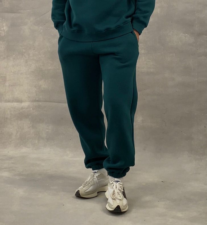 Men Basic Fleece Sweatpants In Teal