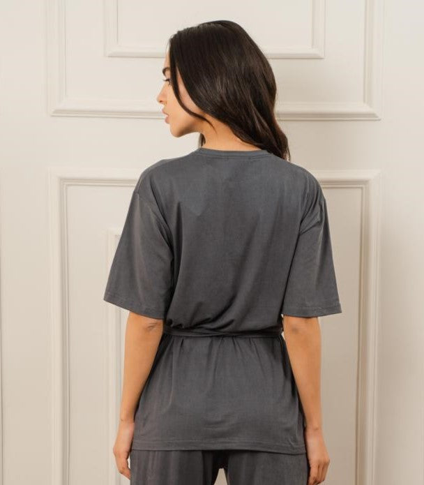 Victoria Cotton T-Shirt | Gray