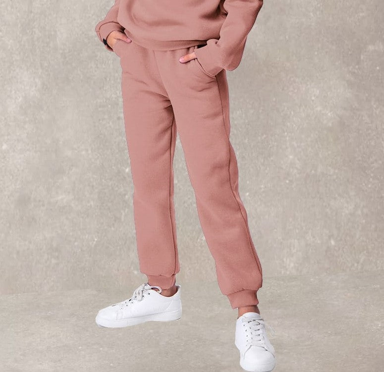 Fleece Basic Sweatpants Kids In Cashmere