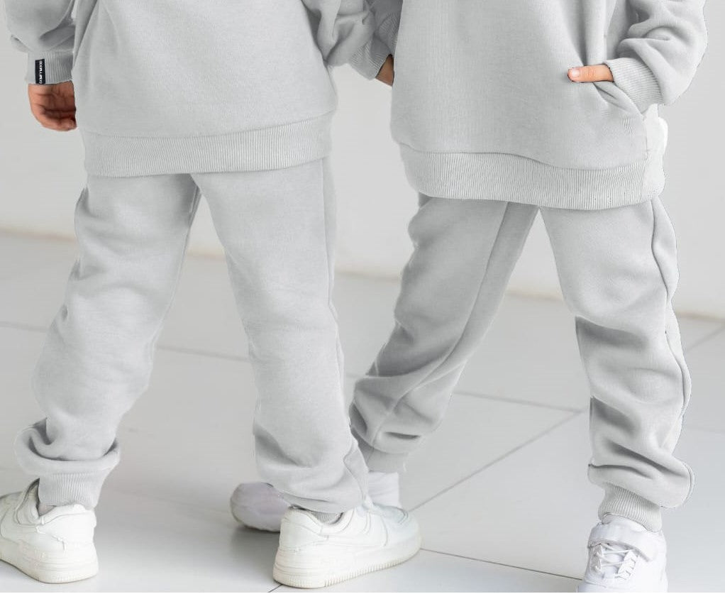 Fleece Basic Sweatpants Kids In Grey