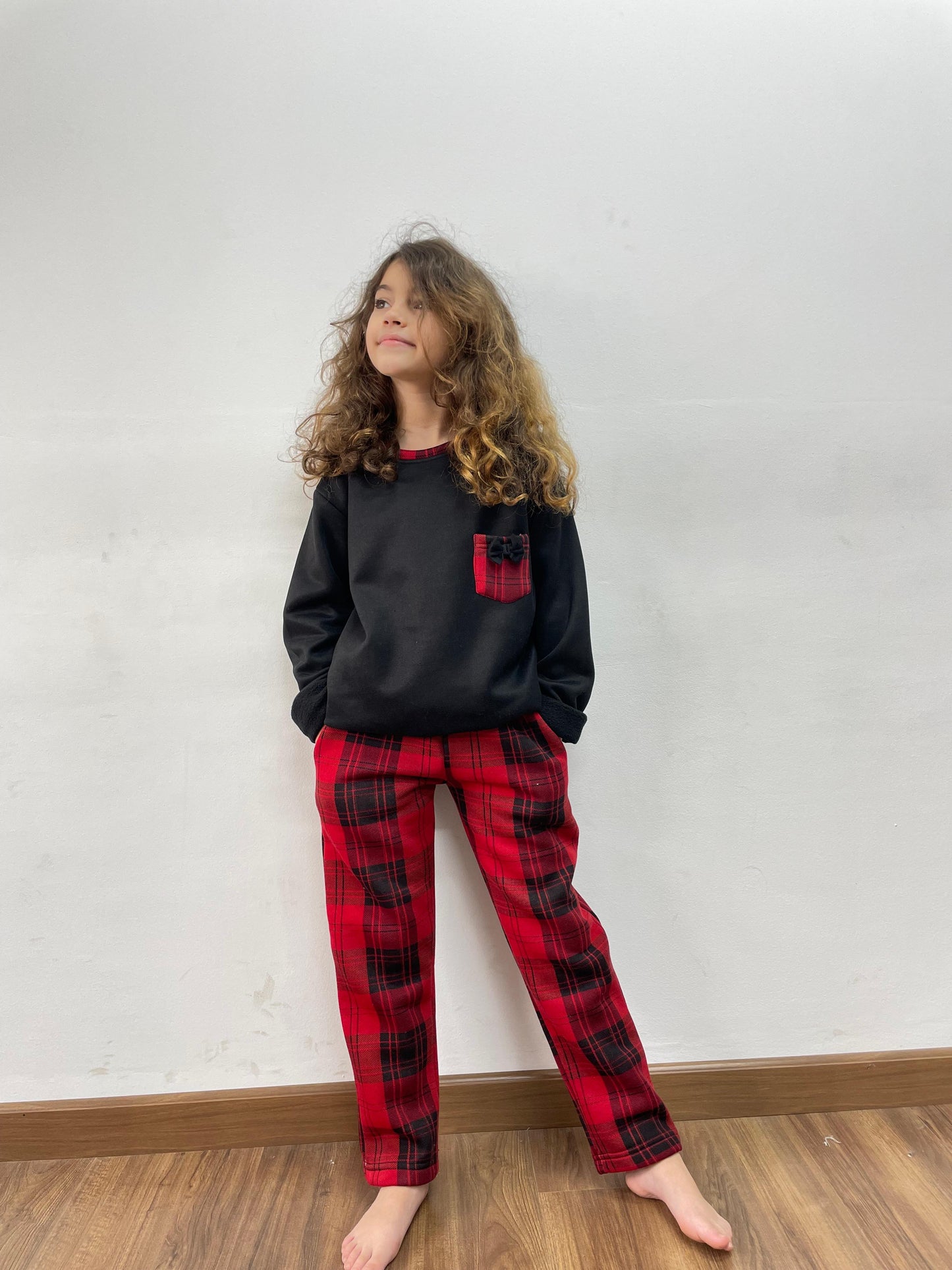 Plaid Pajama With Funky For Girls