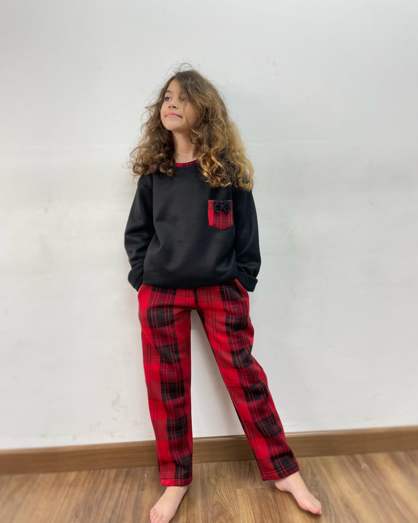 Plaid Pajama With Funky For Girls