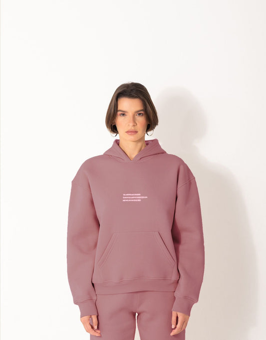 Elastic Fleece Hoodie In Cashmere