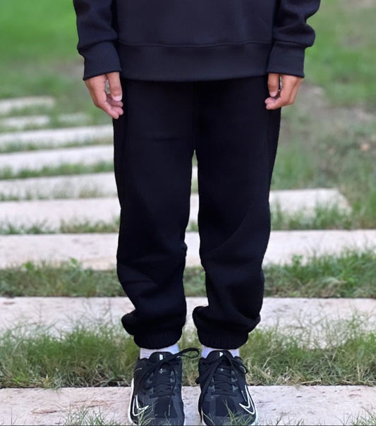 Kids Sweatpants In Fleece | Black