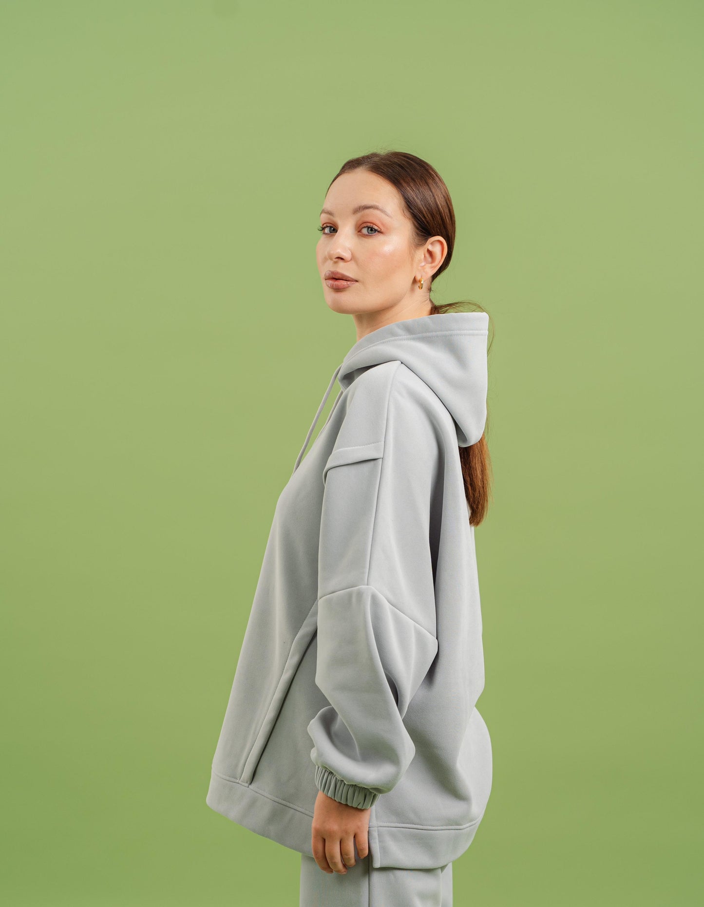 Comfy Hoodie In Fleece| Grey