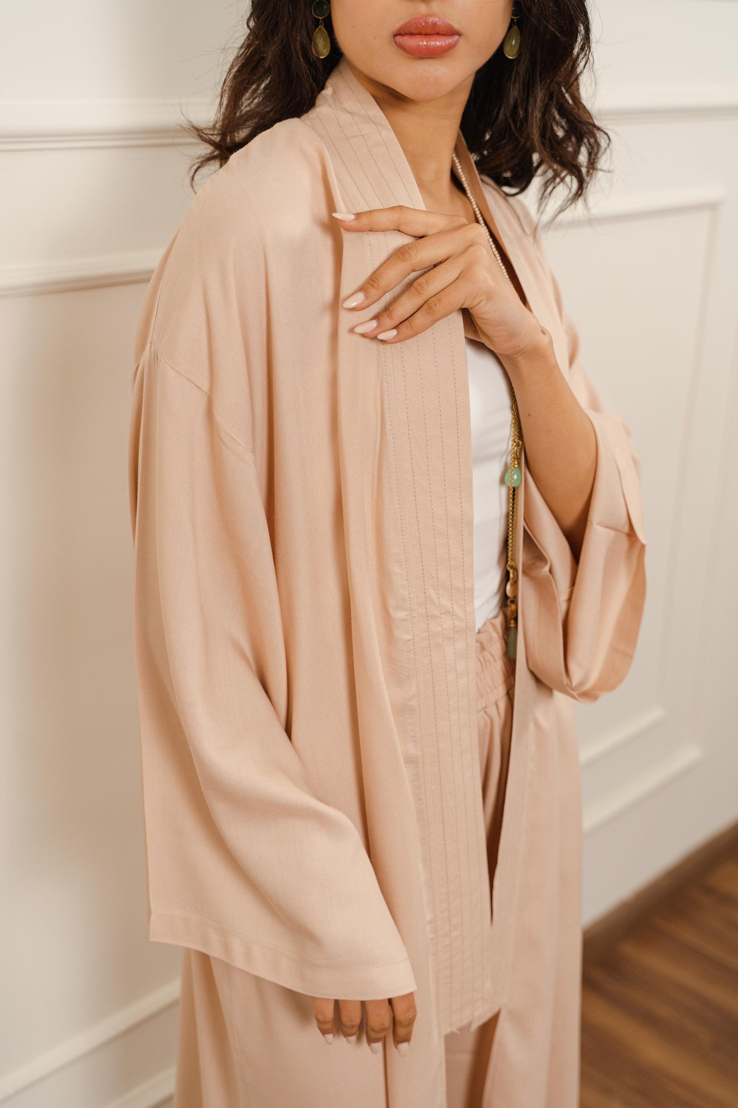 Classic Kimono In Beige