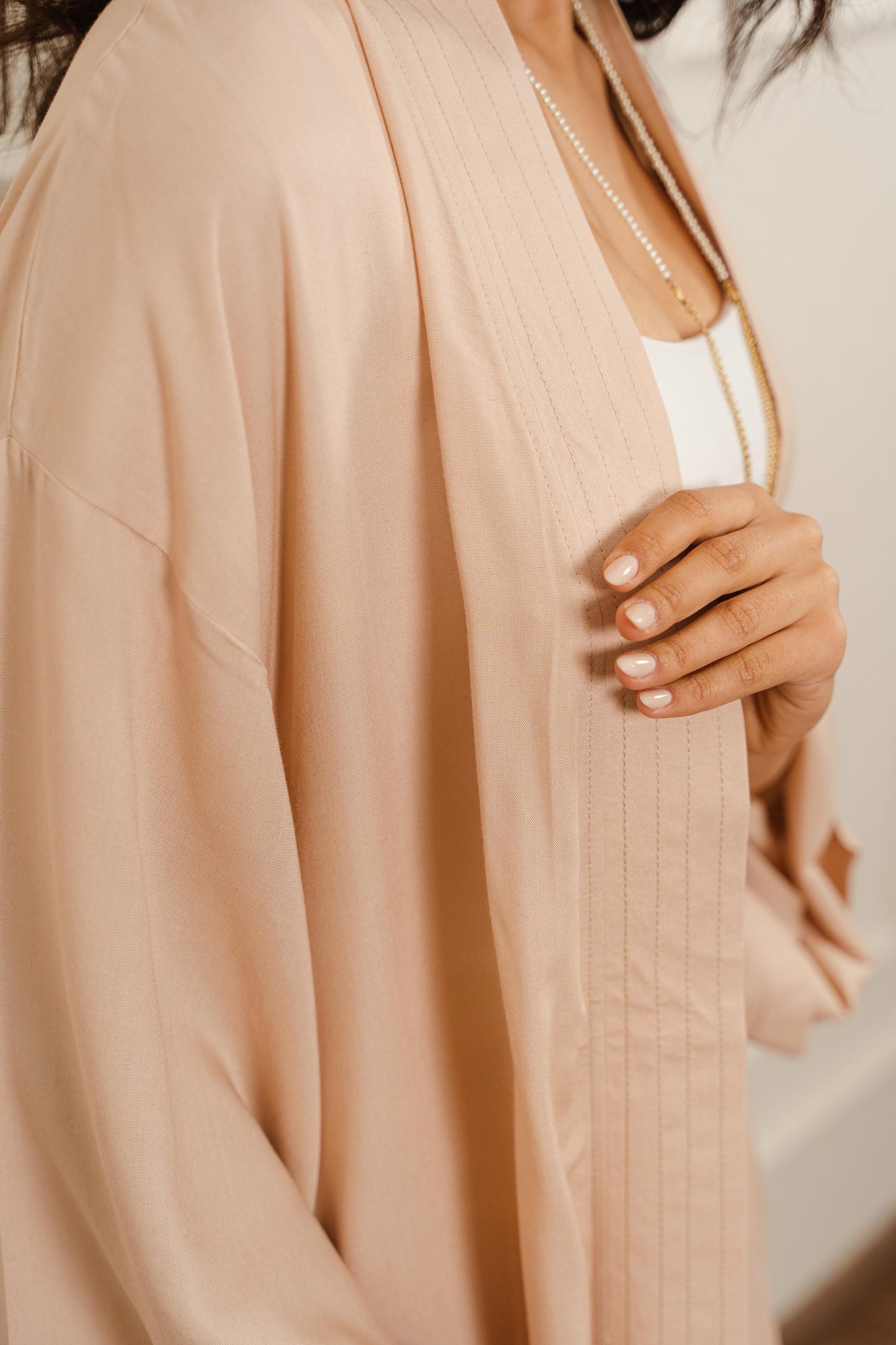 Classic Kimono In Beige