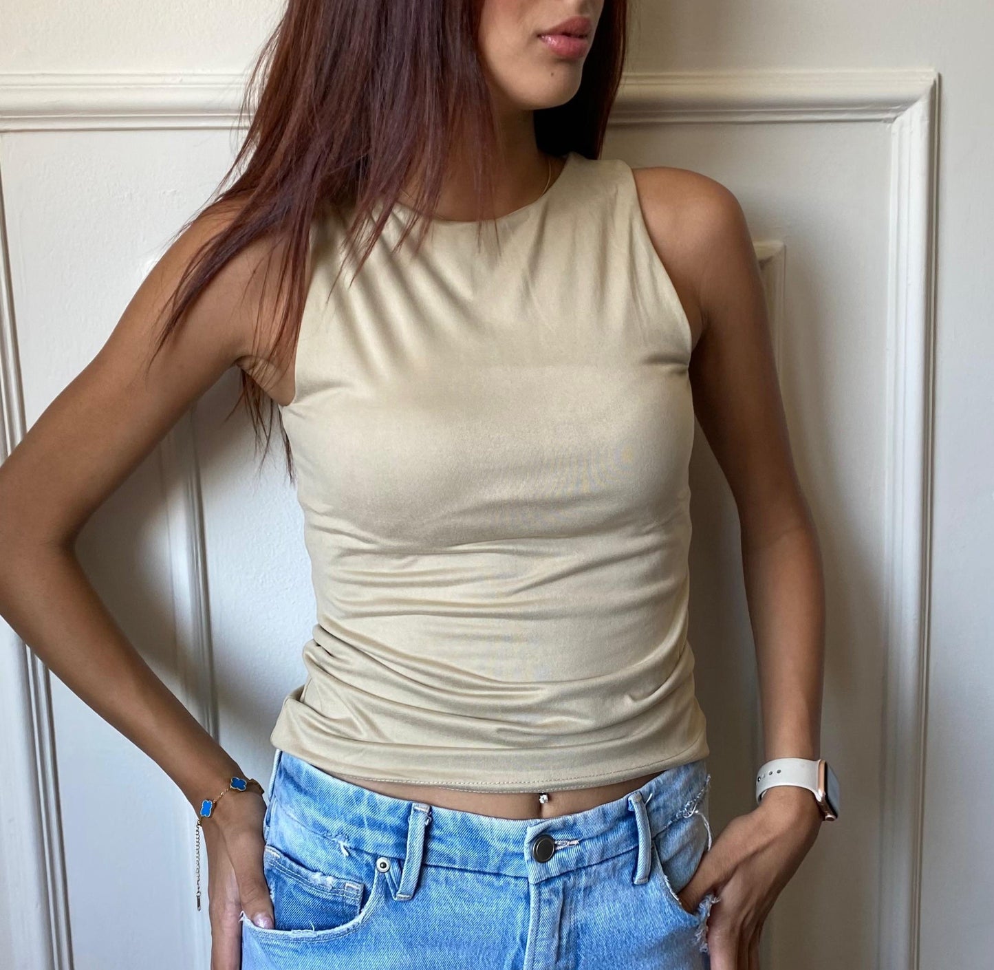 Teenagers Tank Top In Beige