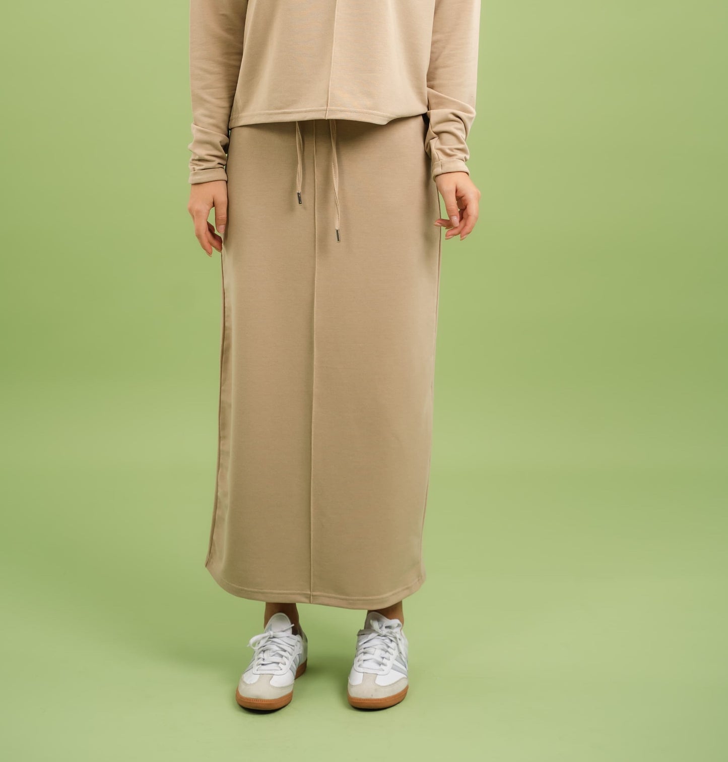 Cozy Skirt In Summer-Melton | Beige