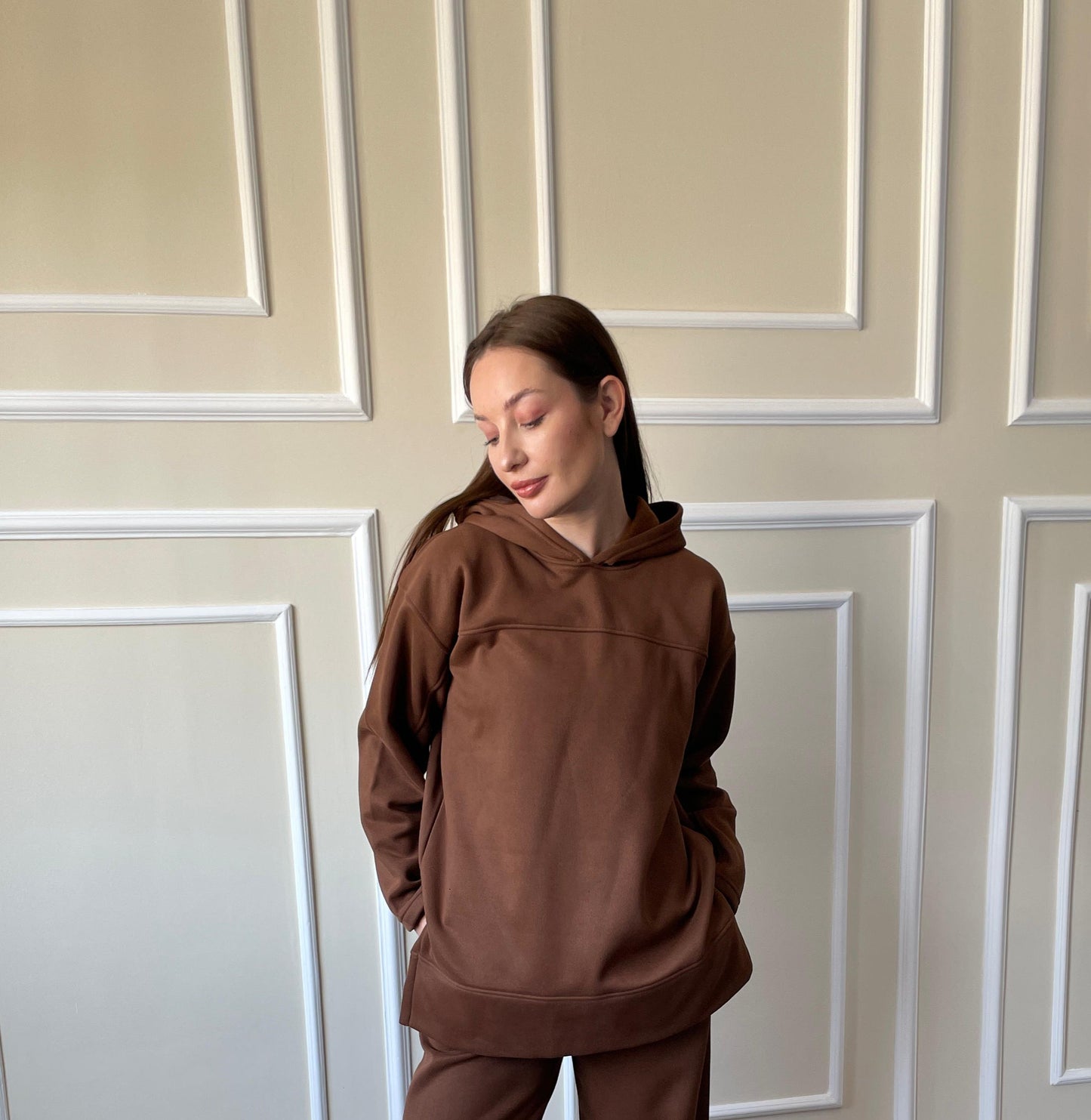 H-p Basic HP Hoodie In Brown