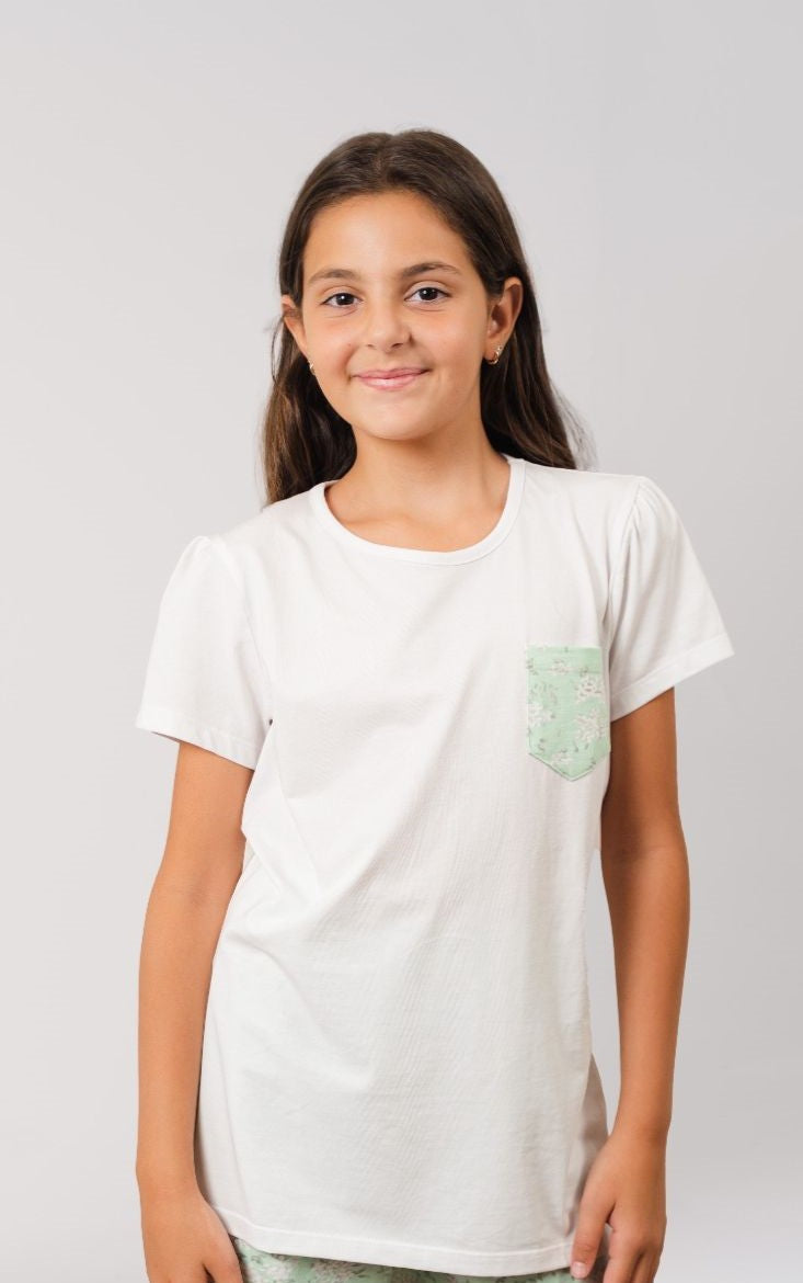 Kids Cotton T-Shirt In White