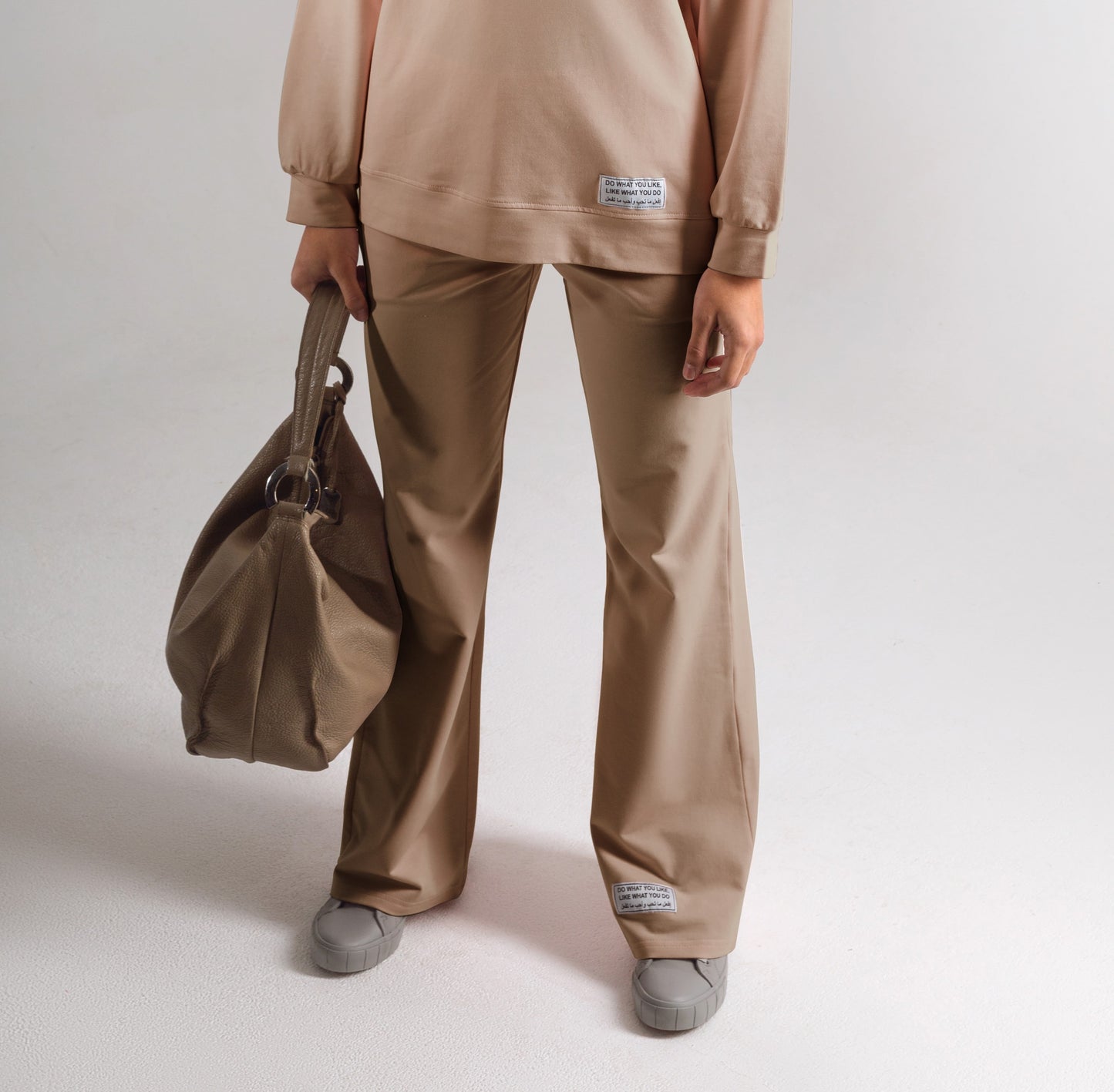 Basic Everyday Patch Pants| Beige