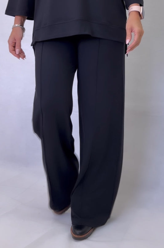 Elastic Pants In Cotton-Lycra | Black